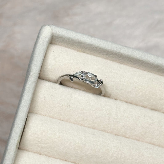 ANELLO WILLOW IN QUARZO IALINO (ARGENTO 925)