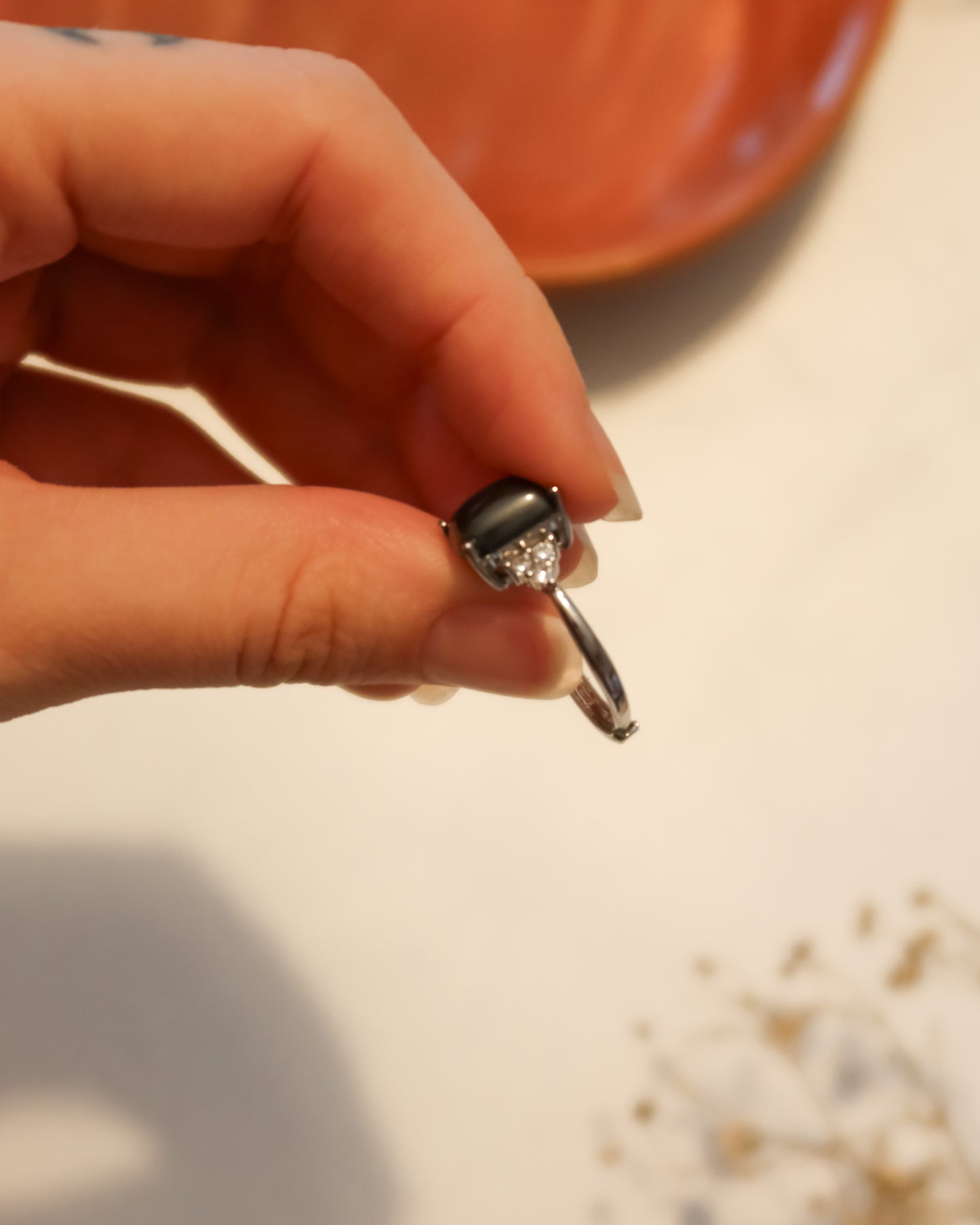Anello in Ematite (Argento 925)