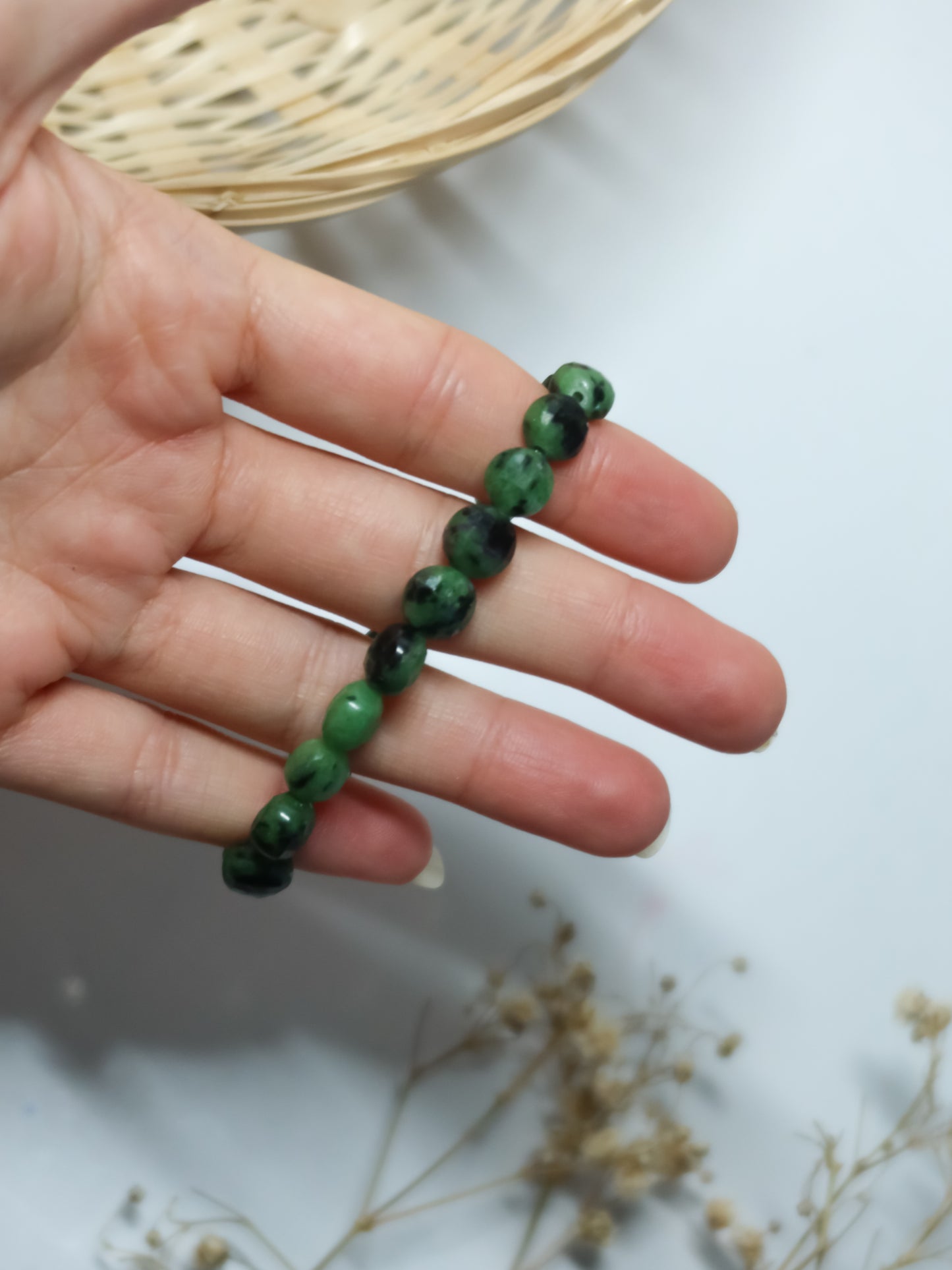 Bracciale di Rubino in Zoisite (Burattate)