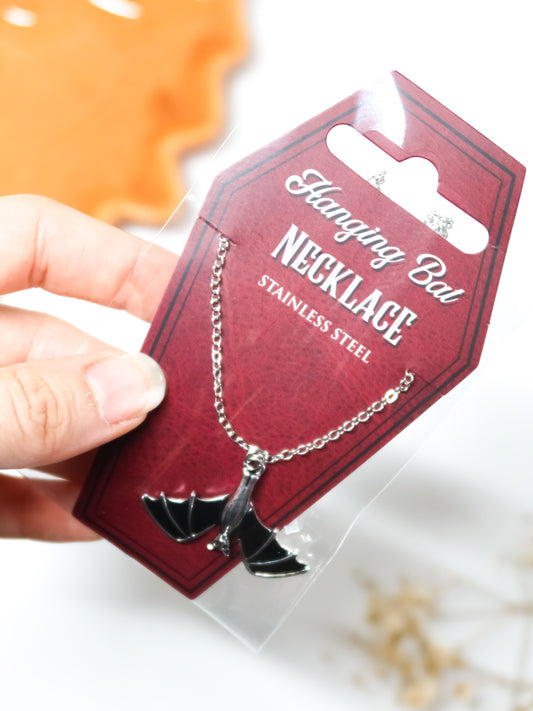 Collana con Pipistrello in Acciaio Inox