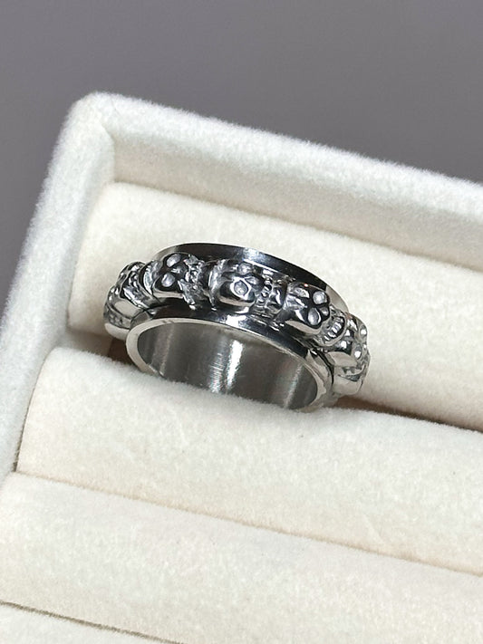 ANELLO TESCHI SPINNER (ACCIAIO INOX)