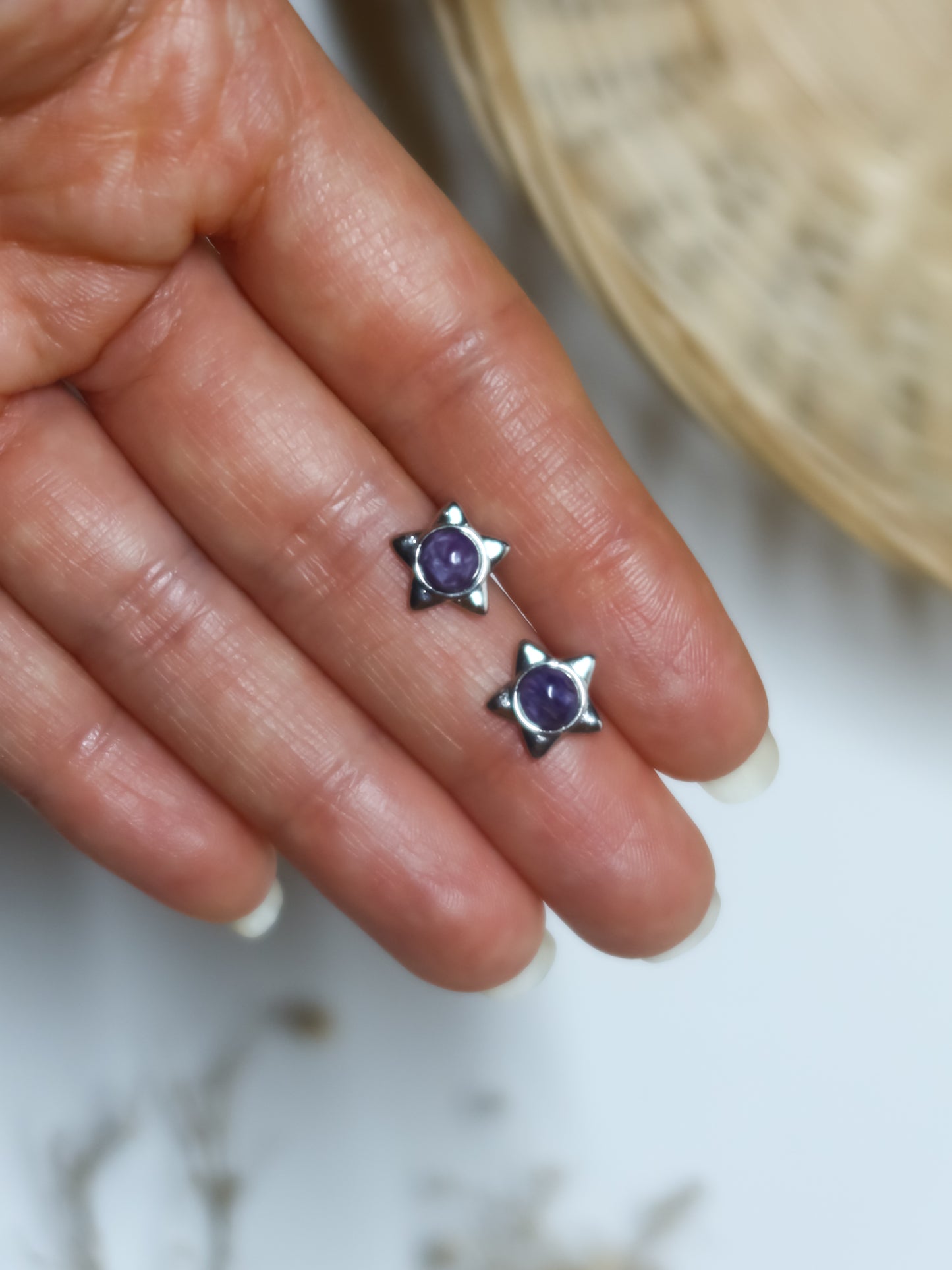 Orecchini in Ciaroite a Stella (Argento 925)