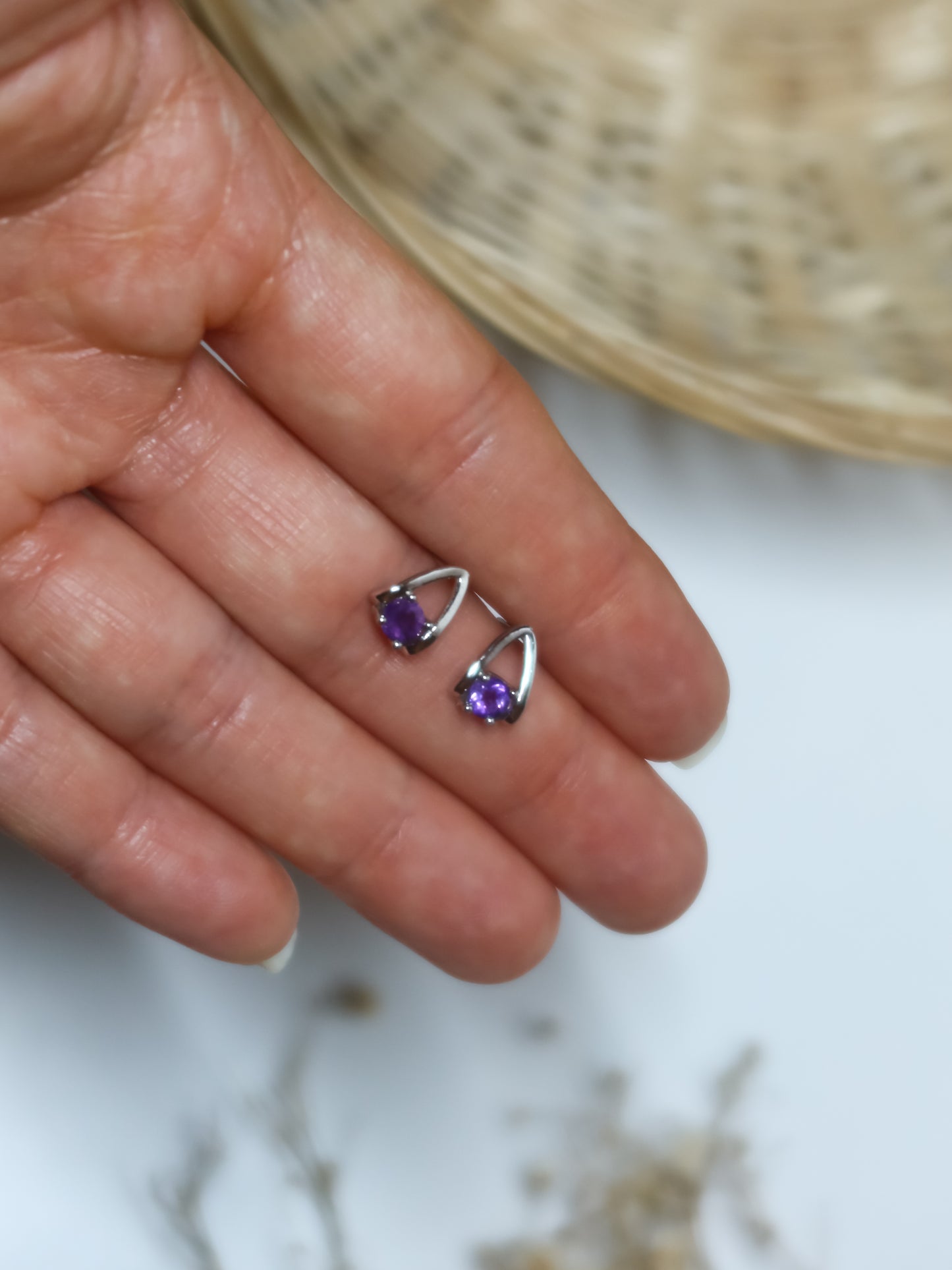 Orecchini in Ametista (Argento 925)