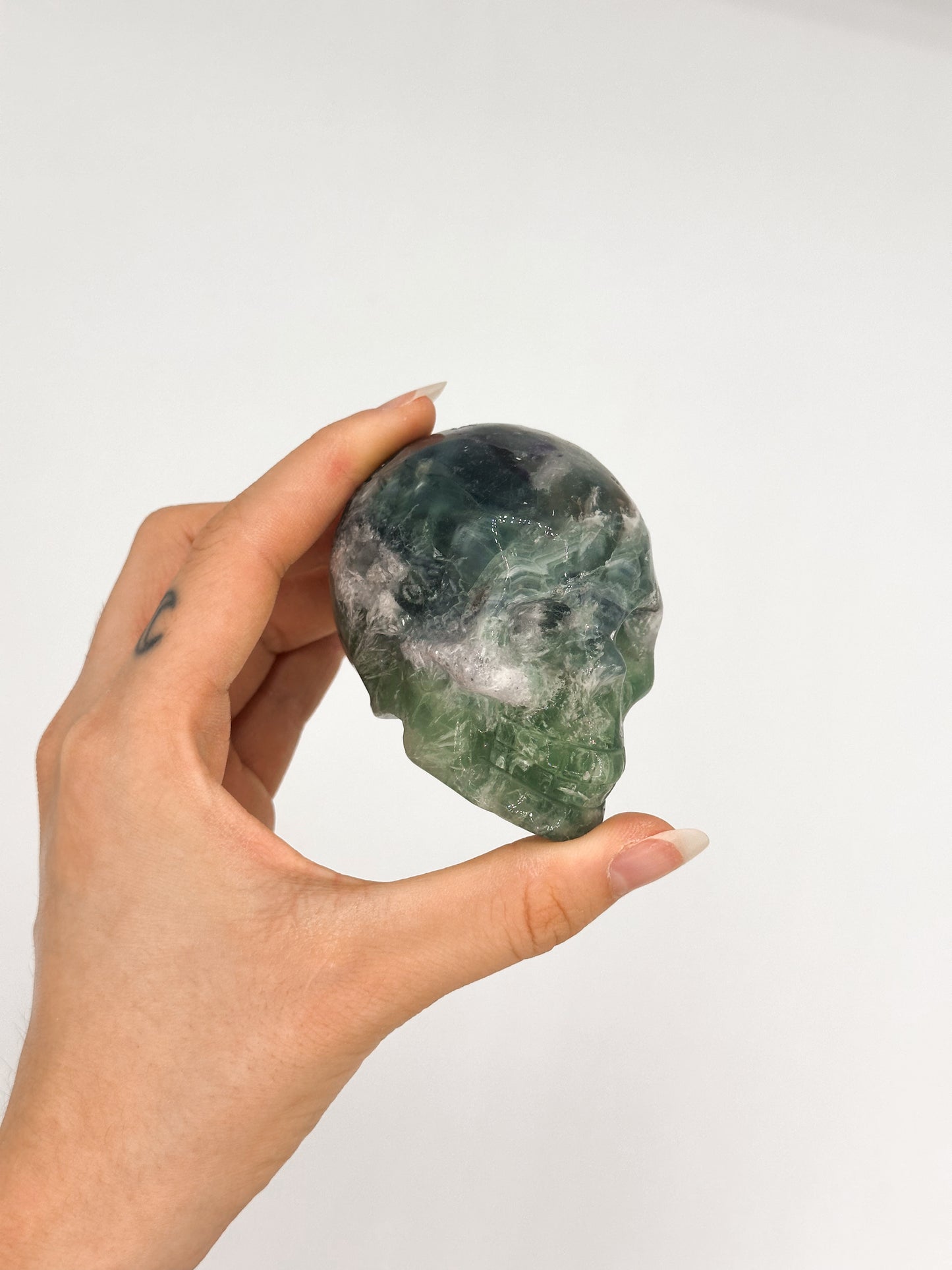 TESCHIO IN FLUORITE ARCOBALENO