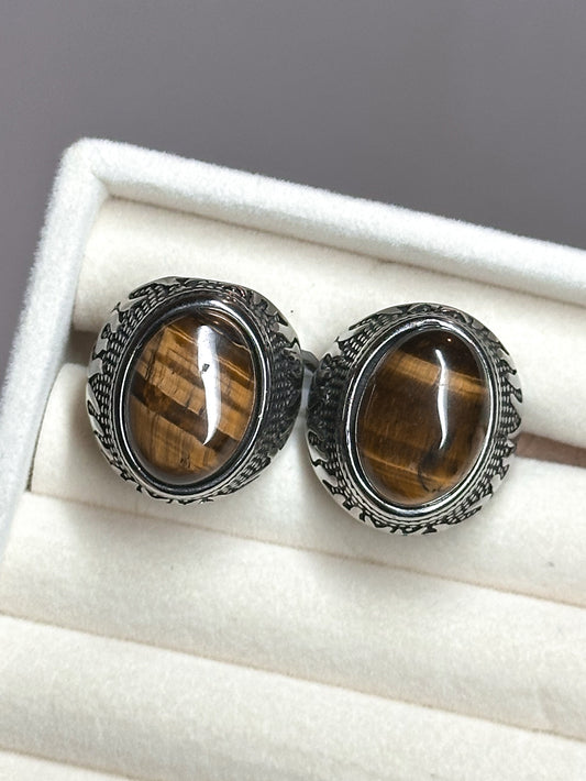 ANELLO IN OCCHIO DI TIGRE (ACCIAIO INOX)