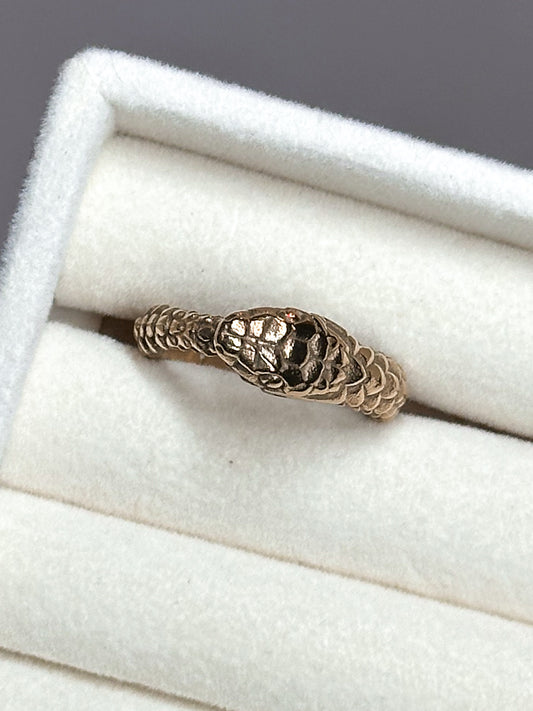 ANELLO SERPENTE UROBORO GOLD (ACCIAIO INOX)