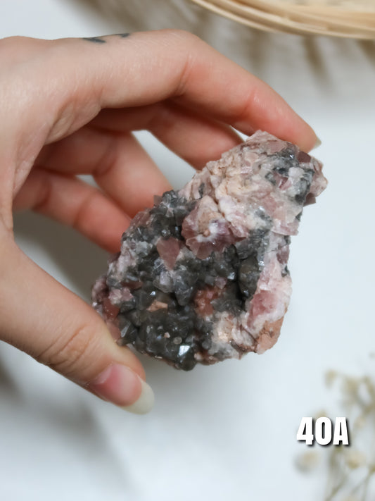 Geode di Ametista Rosa (con Calcite)