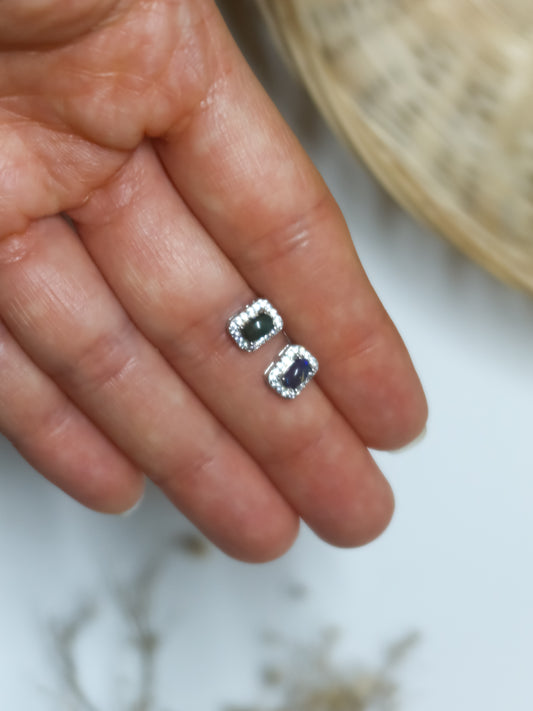 Orecchini in Opale Etiope Nero (Argento 925)