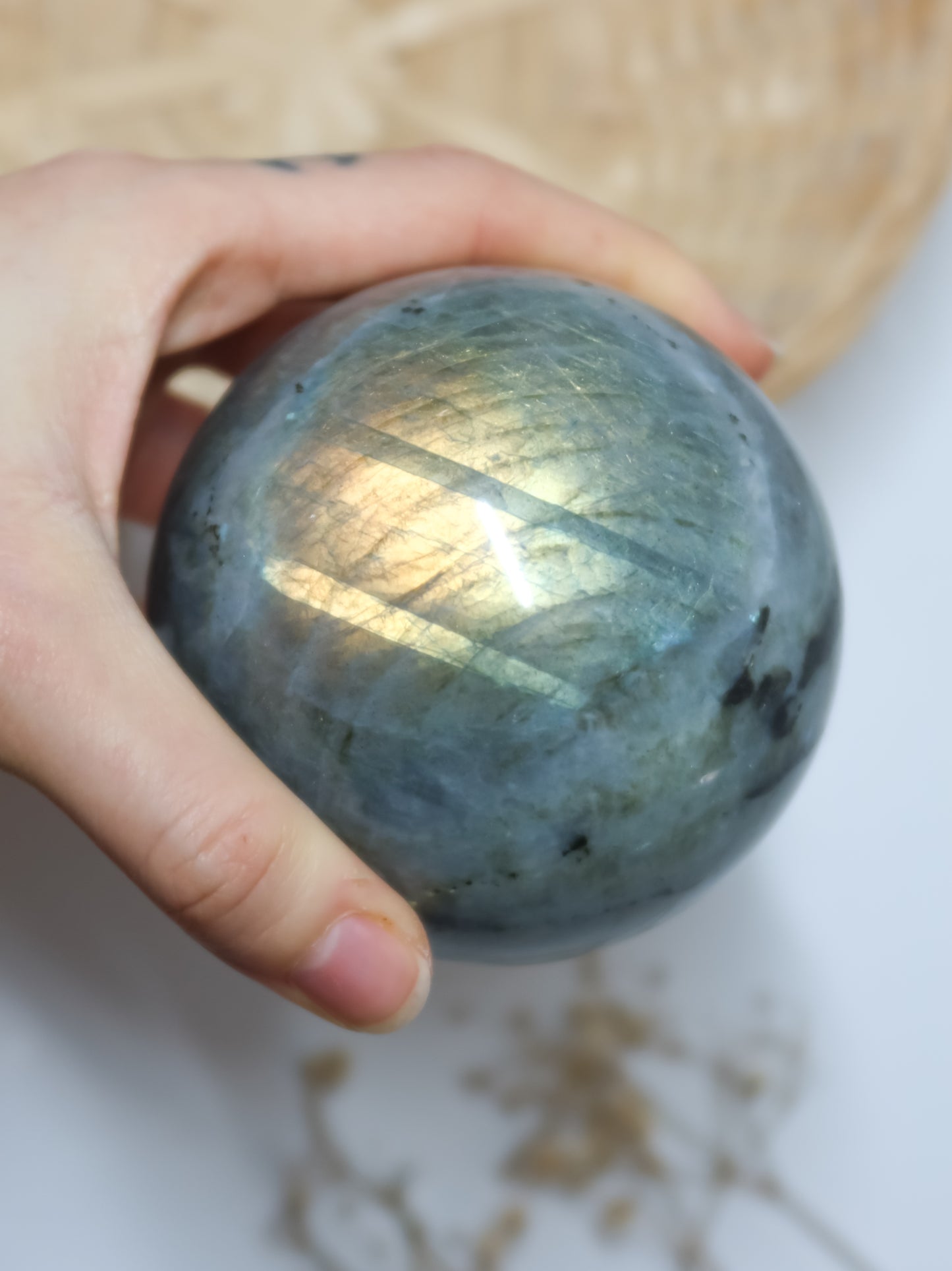 Sfera in Labradorite (con Supporto per Sfere)
