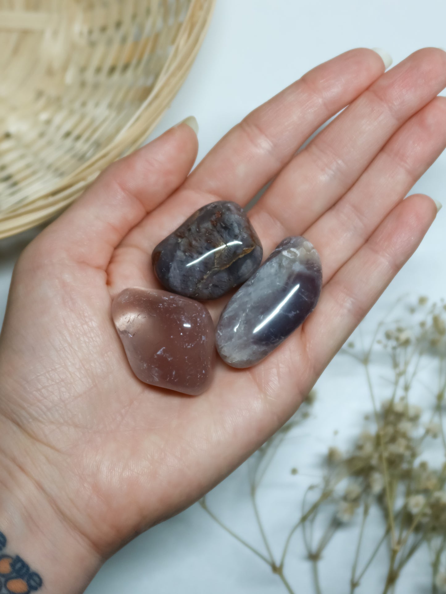 Quarzo Pink Lithium Burattato