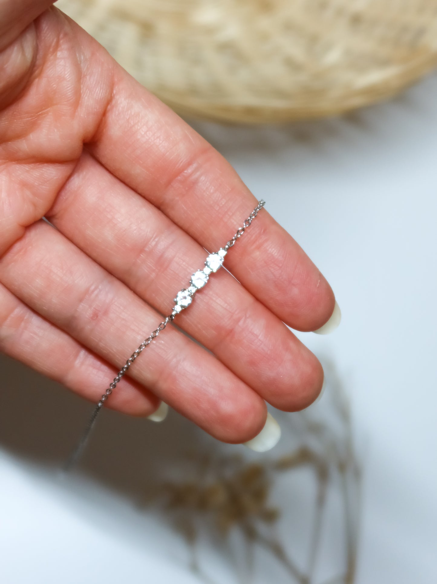 Braccialetto in Quarzo Ialino (Argento 925)