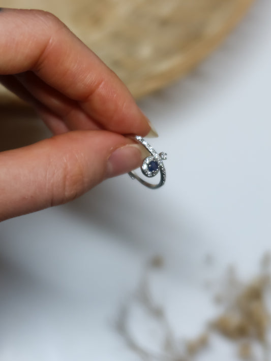 Anello in Topazio Blu