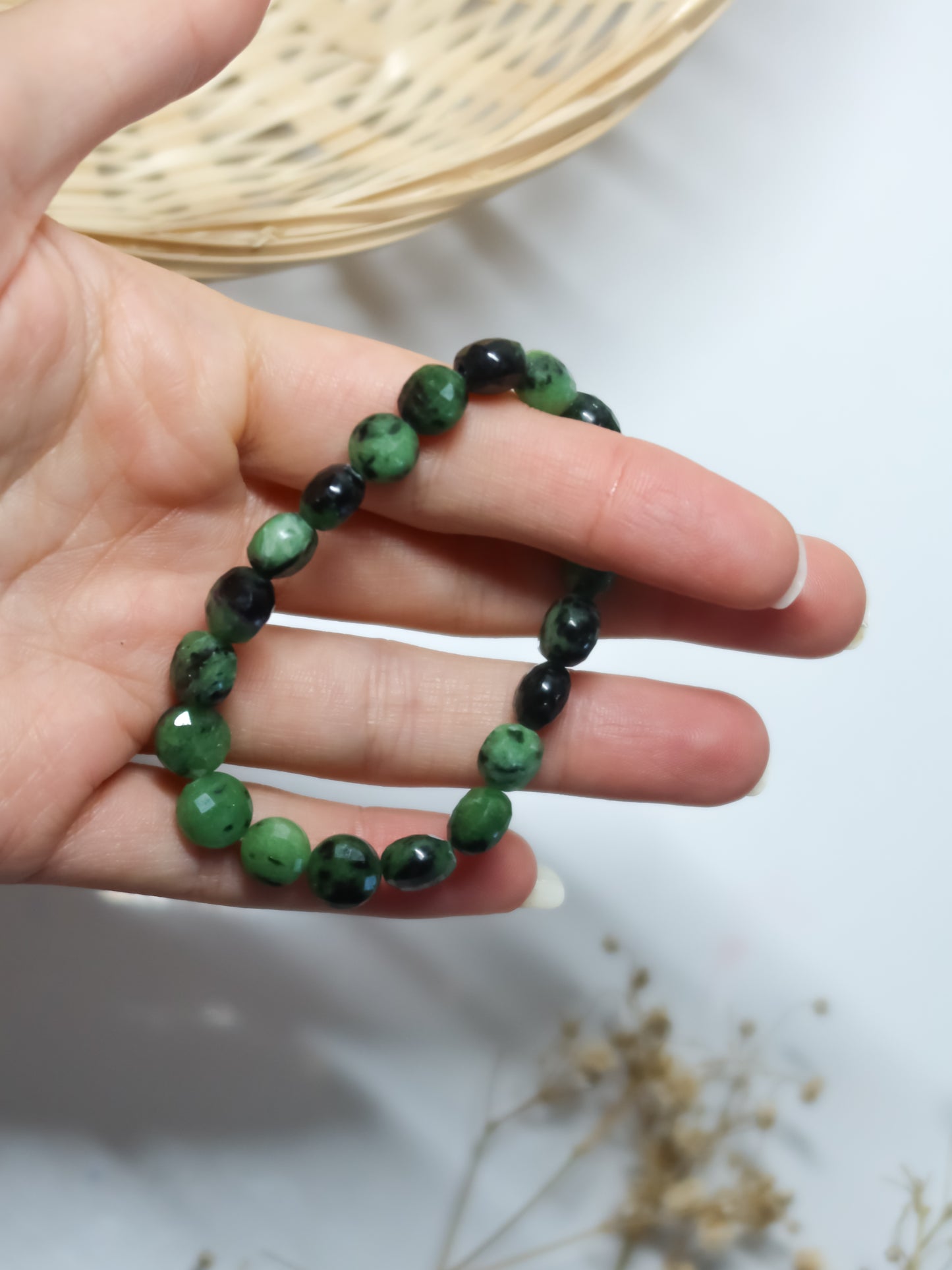 Bracciale di Rubino in Zoisite (Burattate)