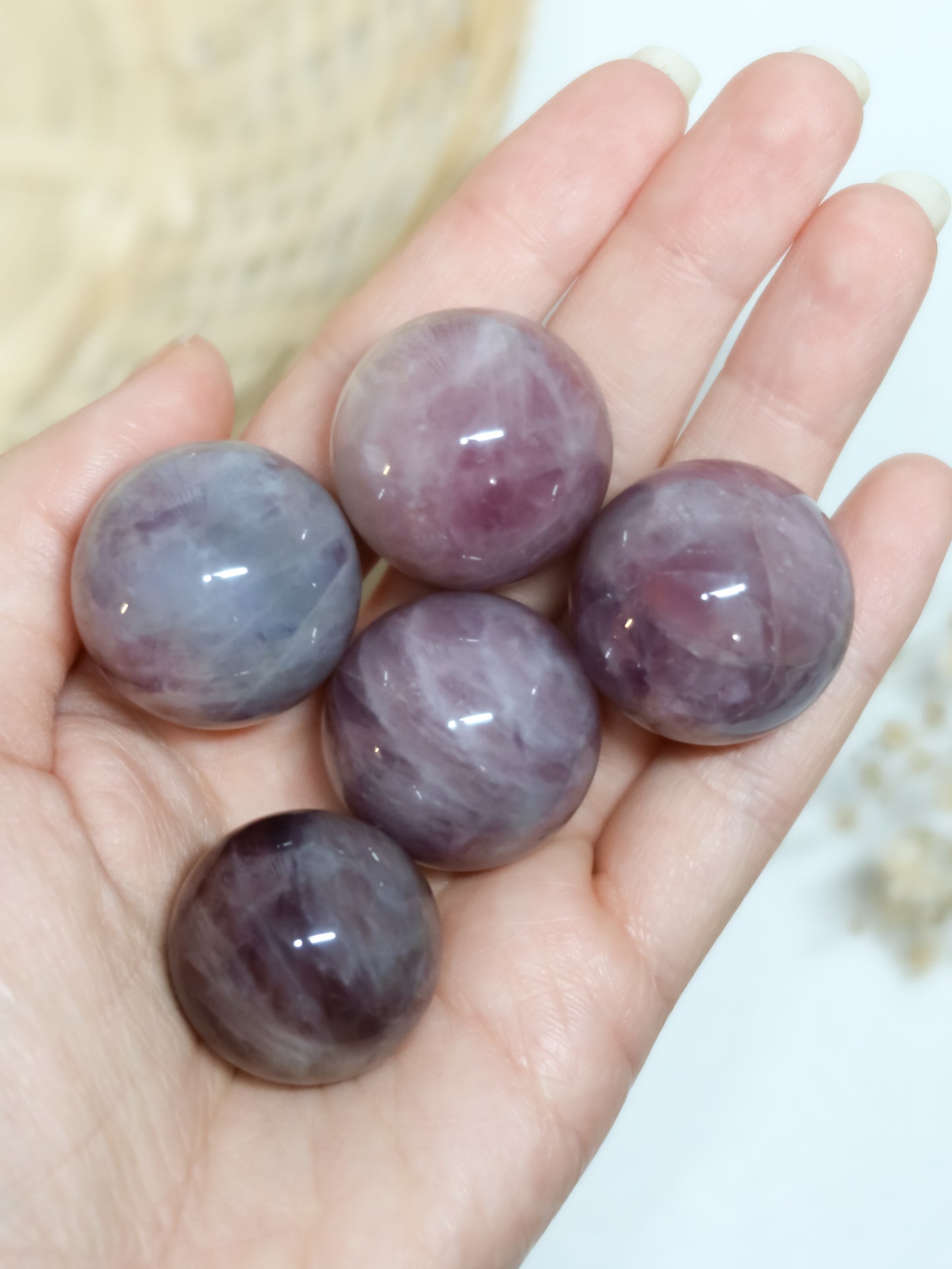 Sfera in Quarzo Rosa Lavanda