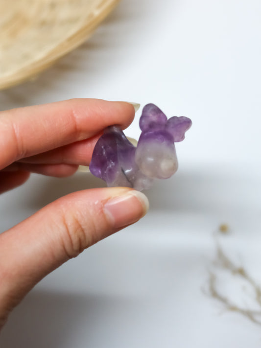 Alce in Ossidiana Nera, Fluorite Arcobaleno