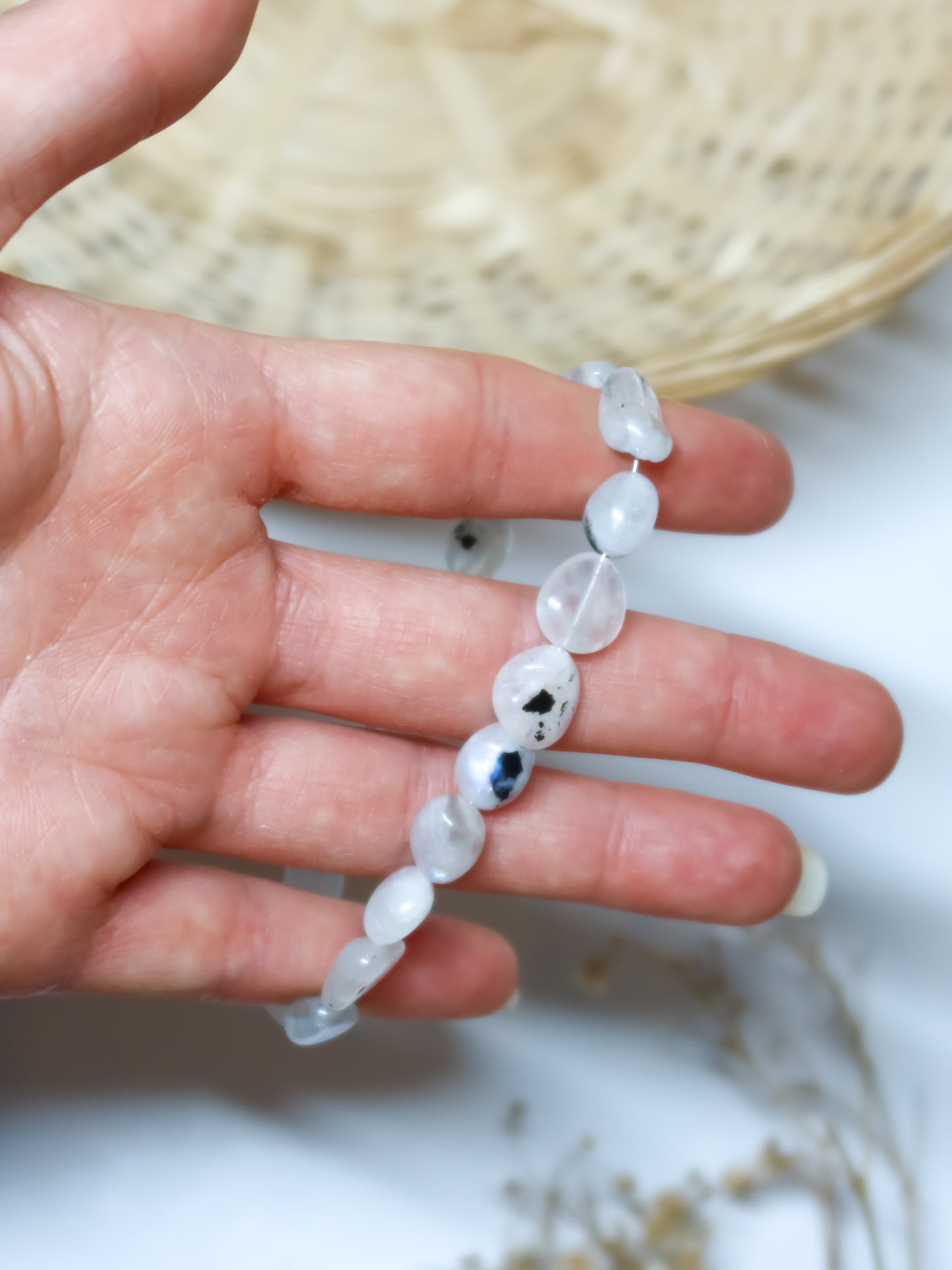 Braccialetto in Labradorite Bianca (Argento 925)