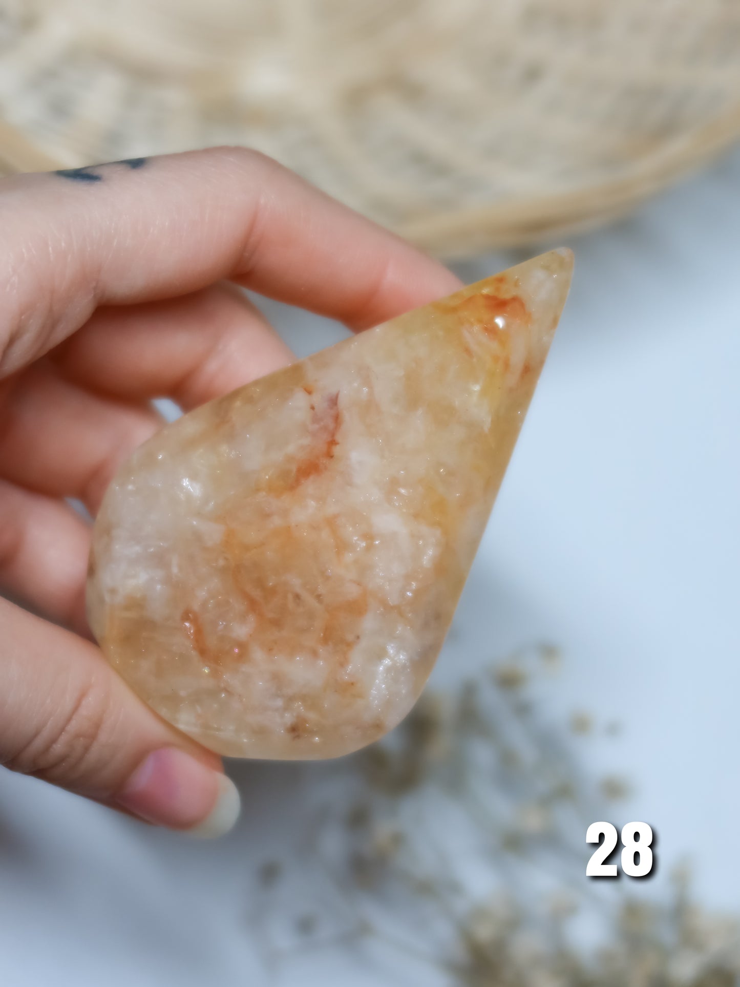 Freeform in Quarzo di Fuoco (o Ematoide)+ Golden Healer