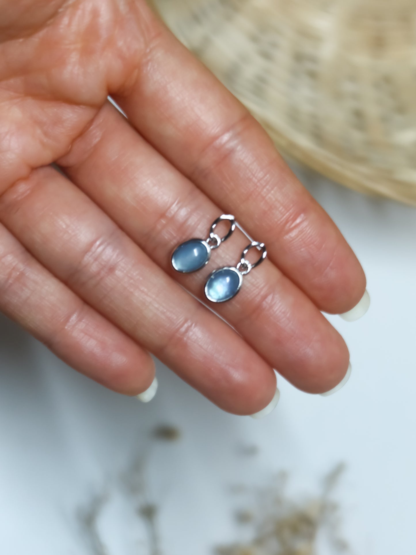 Orecchini in Acquamarina (Argento 925)