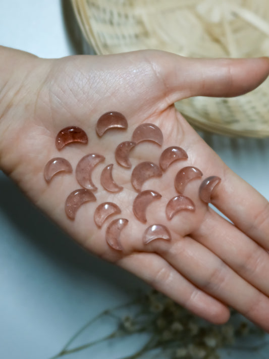 Luna in Quarzo Fragola (Mezzaluna, Mini)