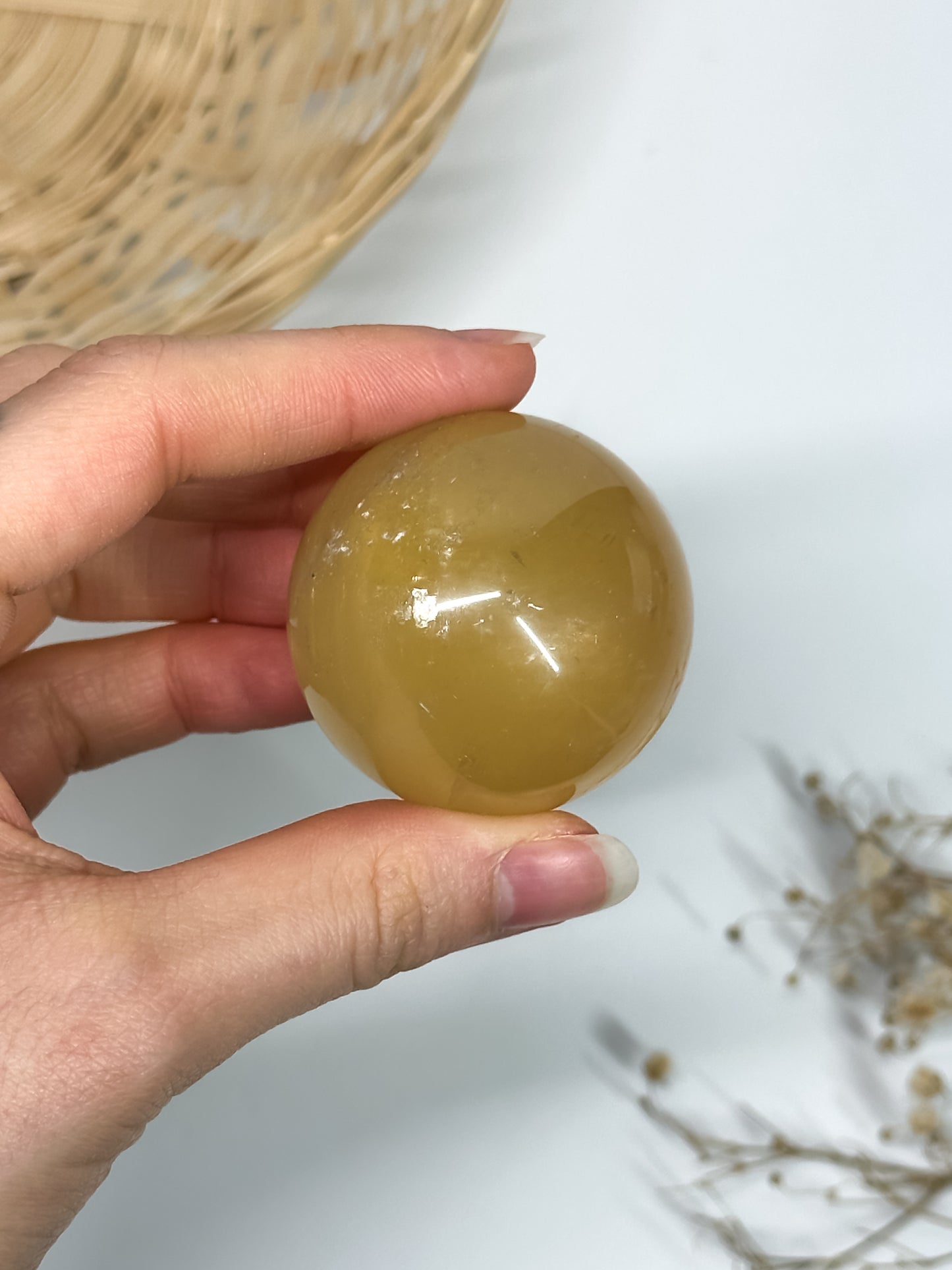 Sfera in Calcite Miele