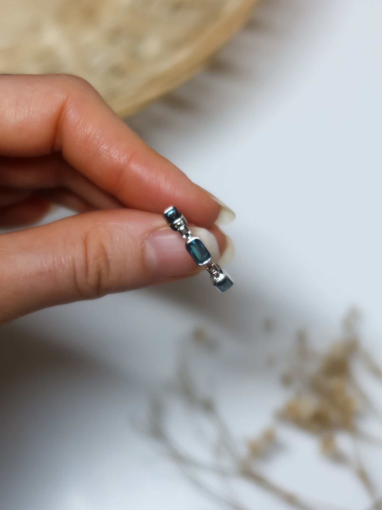 Anello in Topazio Blu