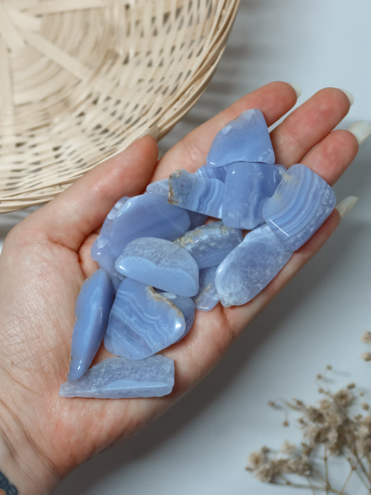 Agata Pizzo Blu Burattata