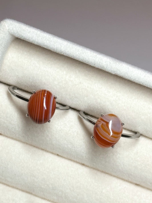 ANELLO IN CORNIOLA (ARGENTO 925)