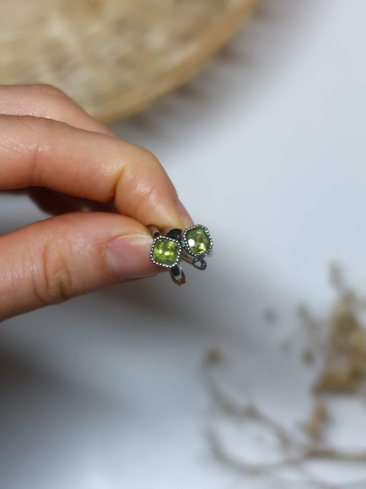 Orecchini in Peridoto (Olivina)