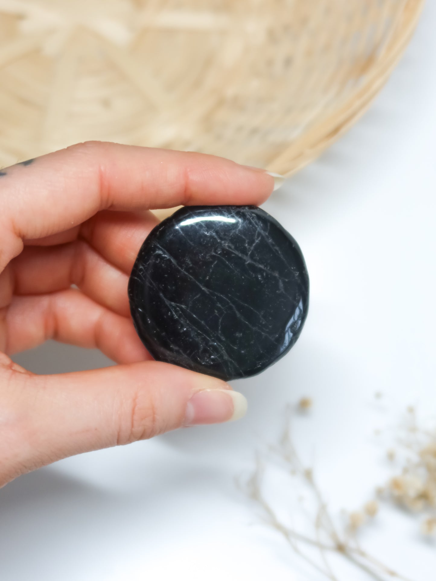 Palmstone in Tormalina Nera (Schörl, Sciorlite)