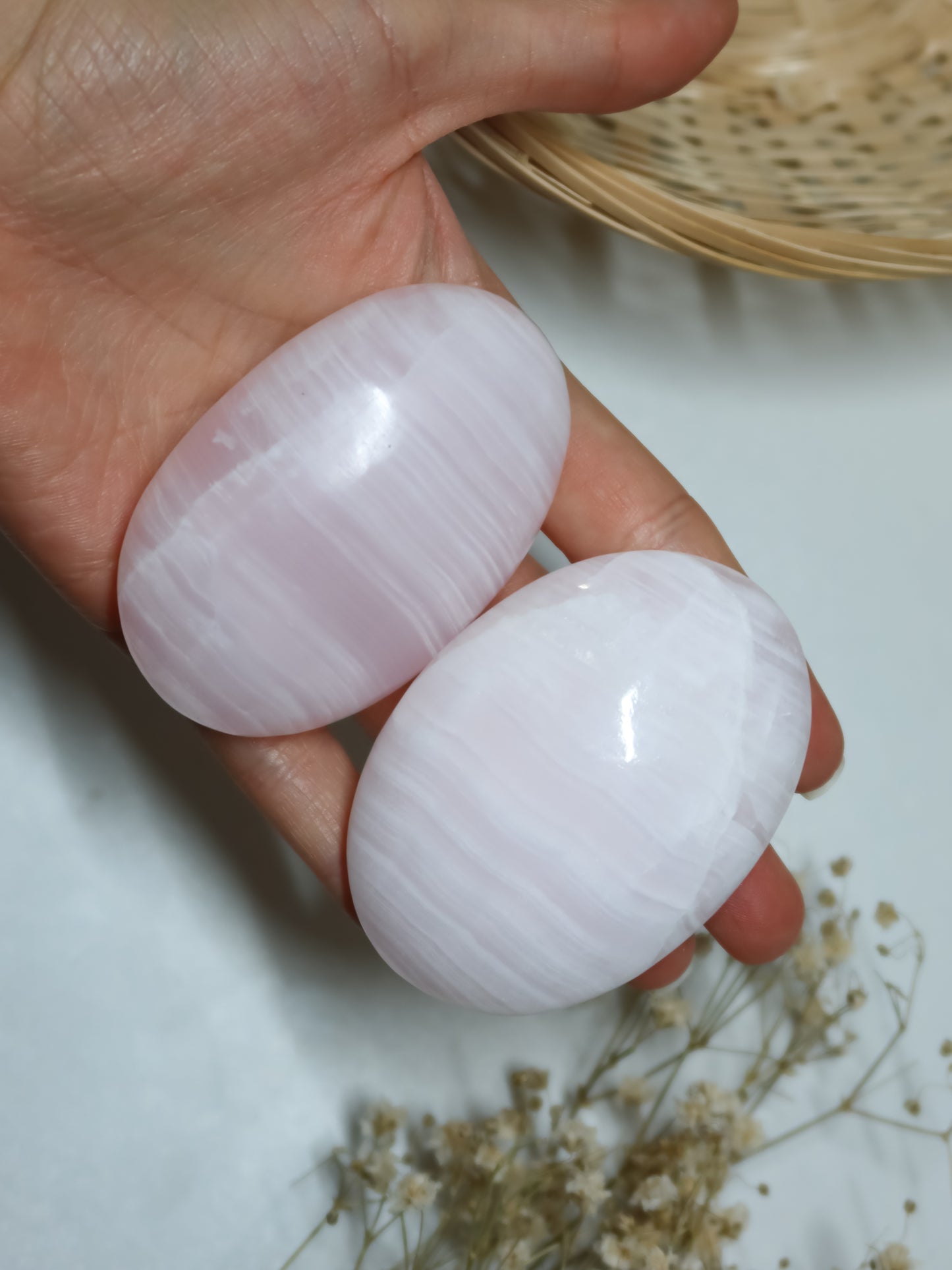 Palmstone in Calcite Mangano (o Calcite Rosa)