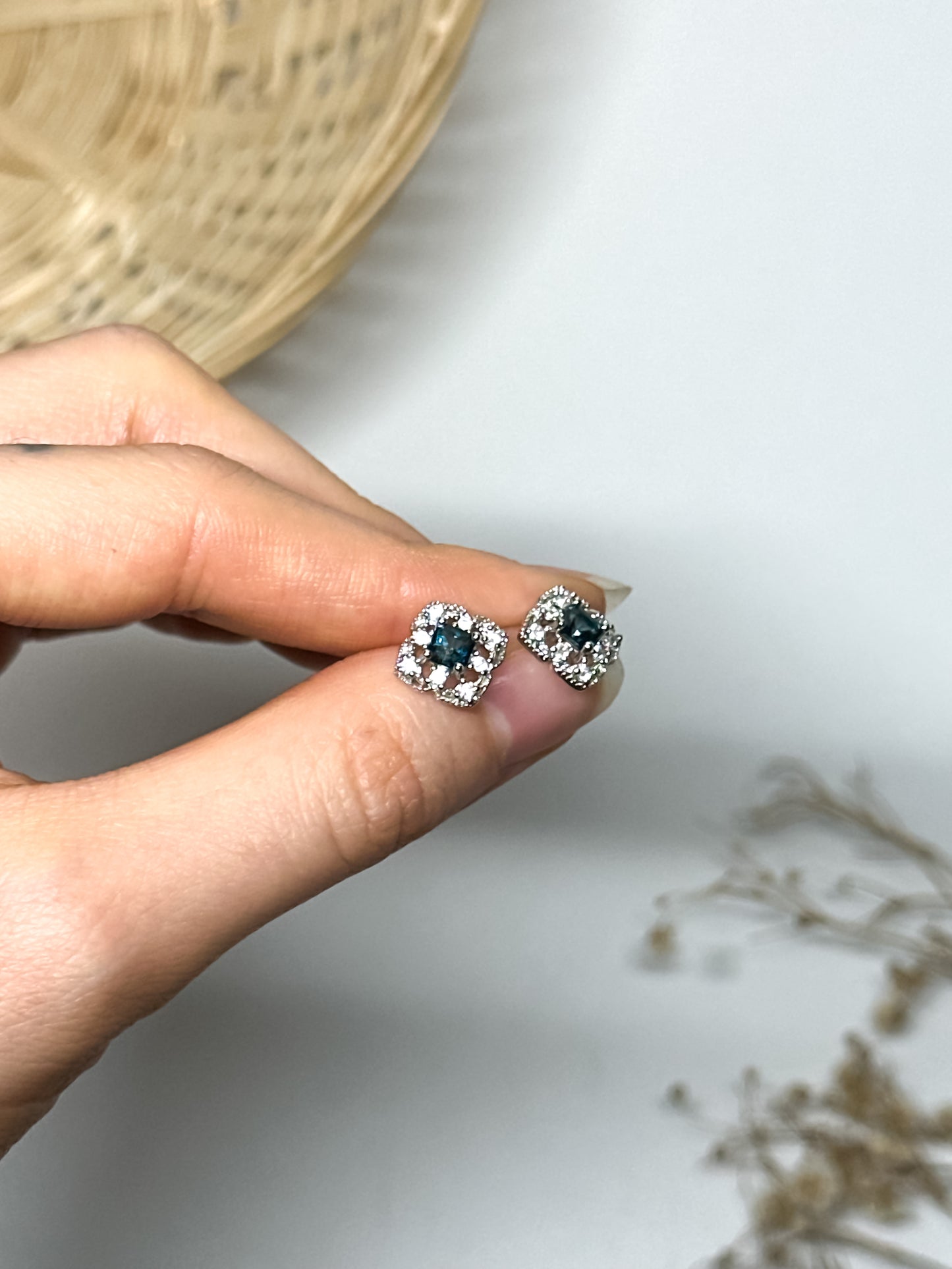 Orecchini in Topazio Blu (Argento 925)