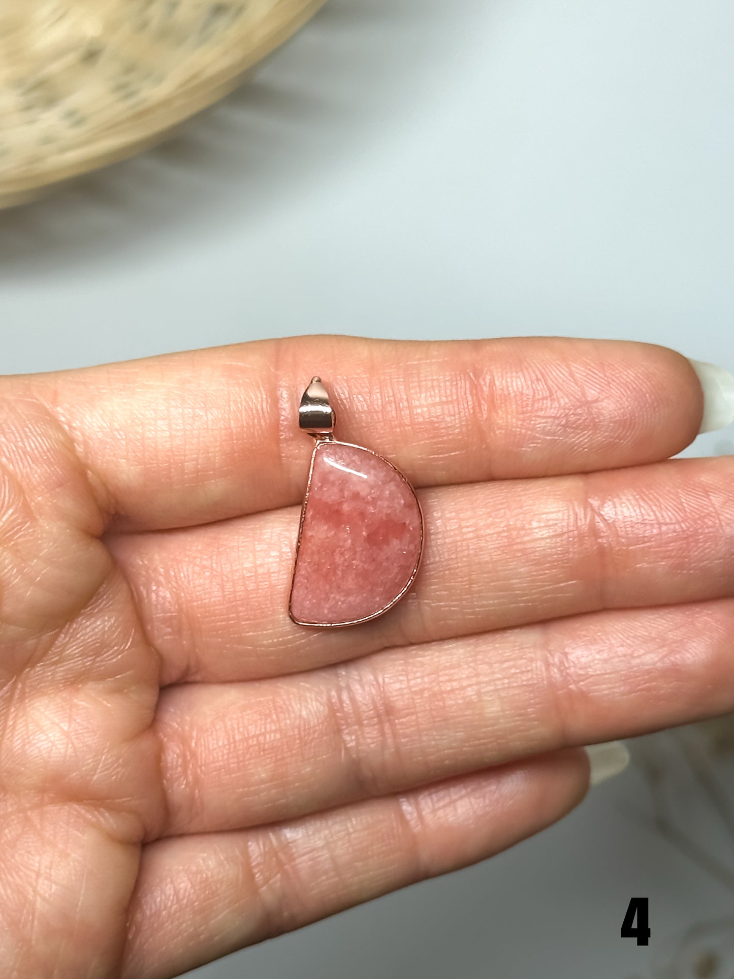 Ciondolo in Rodocrosite