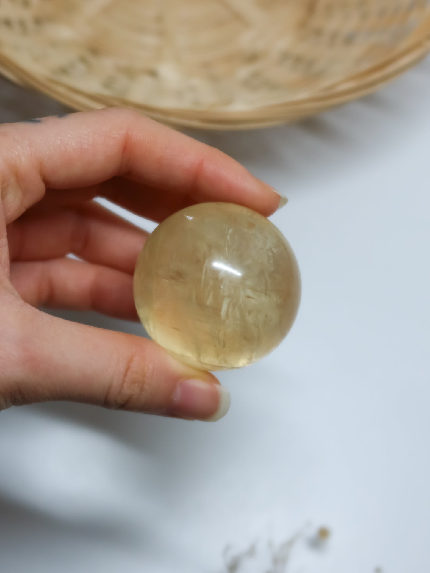 Sfera in Calcite Miele