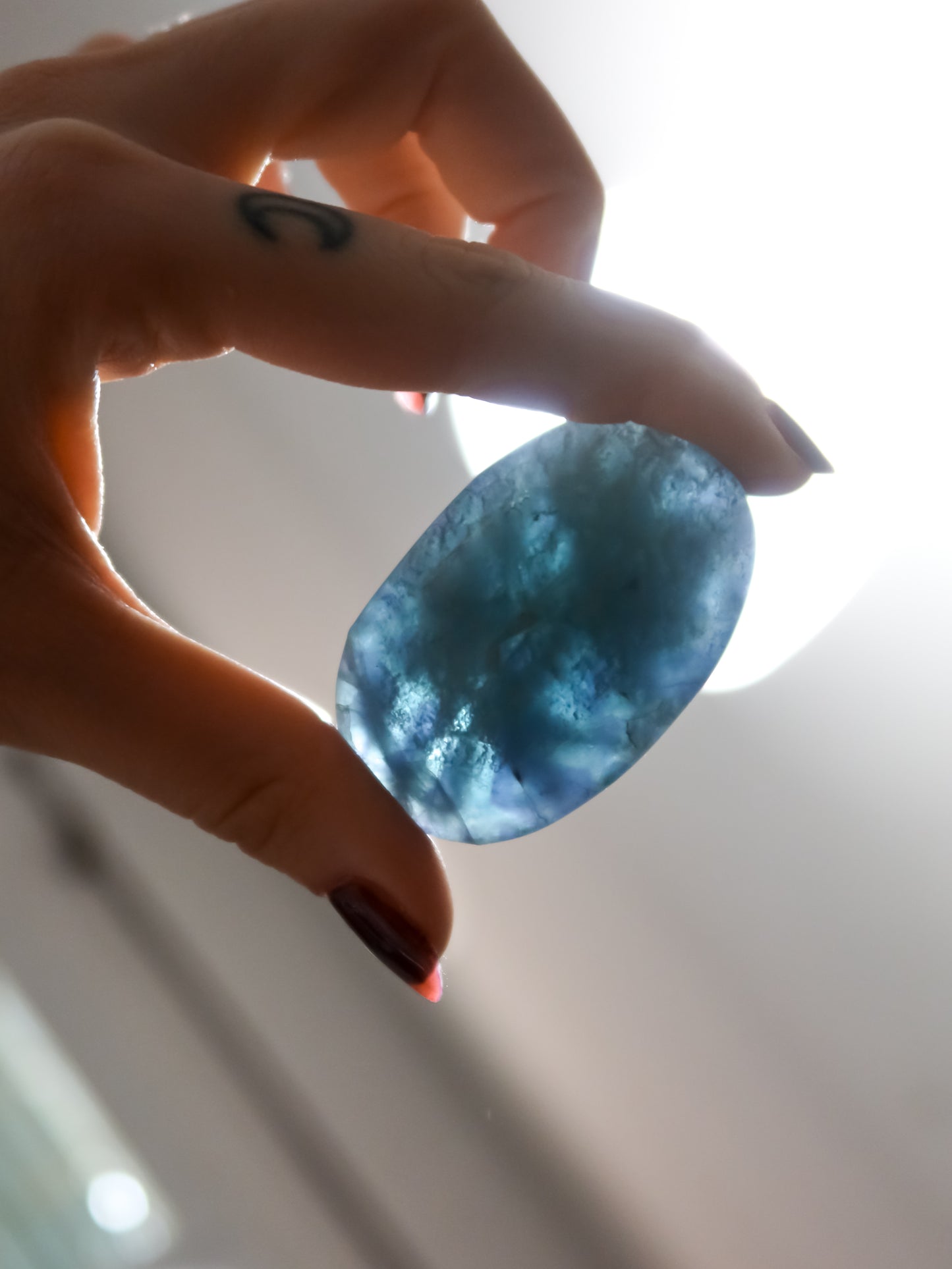 Palmstone in Fluorite Blu