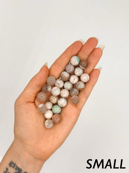 SFERE IN AGATA SAKURA (NORMALE, VERDE, CORNIOLA)