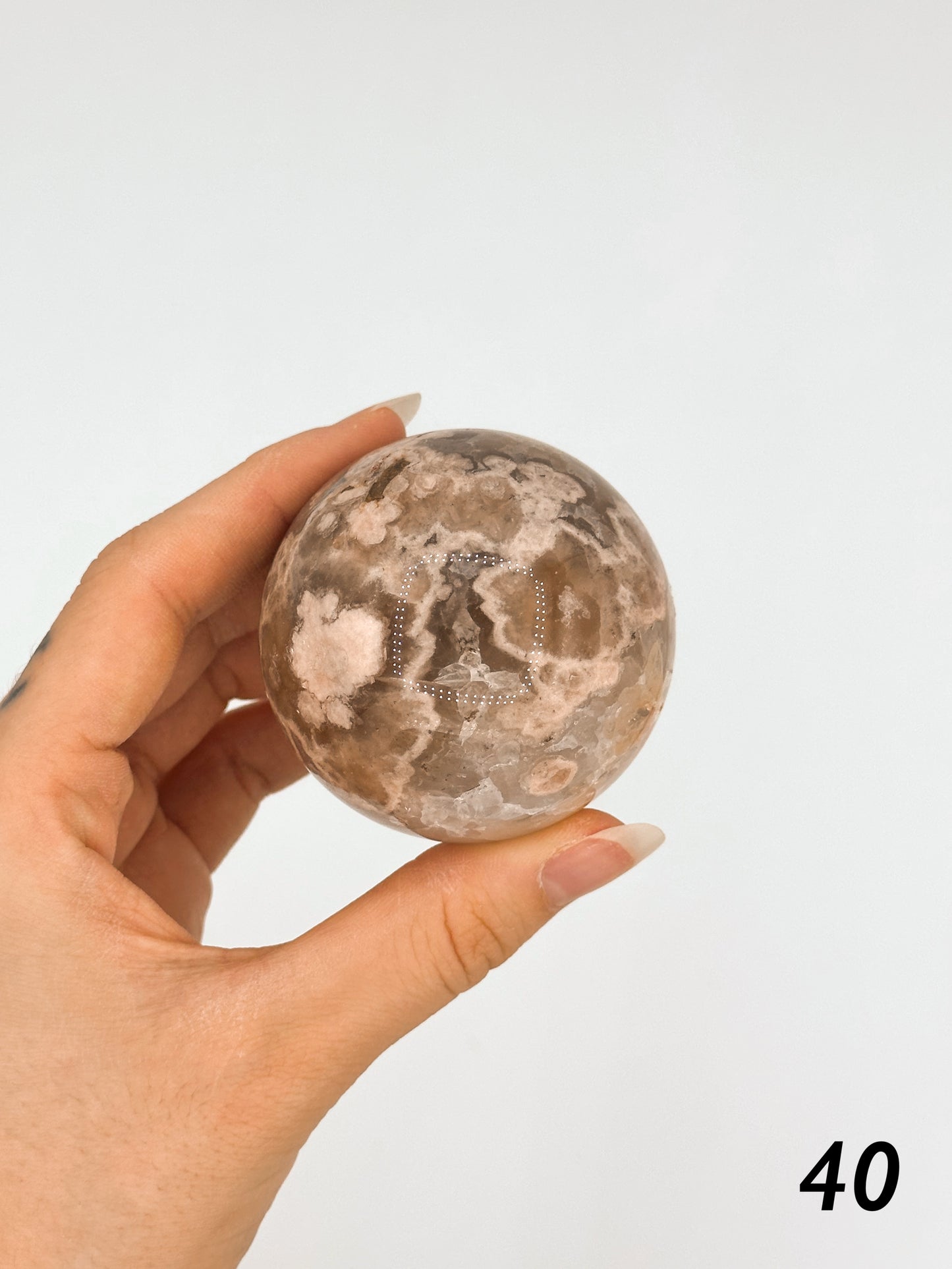SFERA IN AGATA SAKURA + AMETISTA ROSA