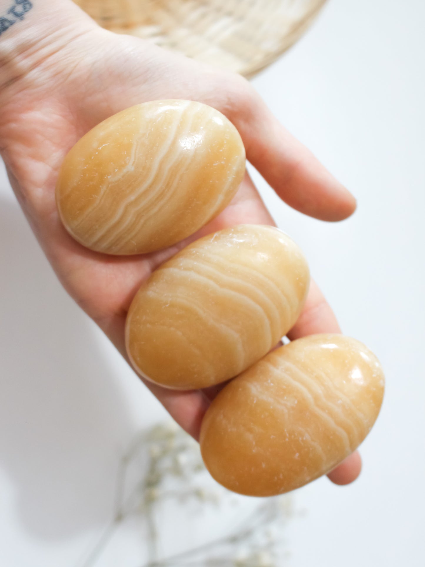 Palmstone di Calcite Arancione
