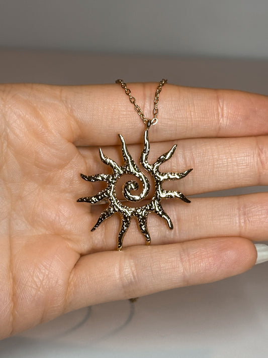 COLLANA SOLE SPIRALE GOLD (ACCIAIO INOX)
