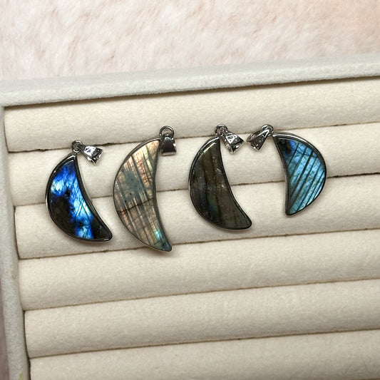 CIONDOLO LUNARIA IN LABRADORITE