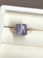 ANELLO IN AMETISTA GOLD (ACCIAIO INOX)