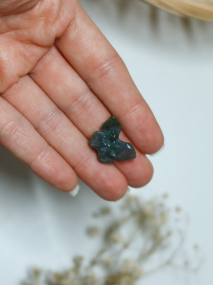 Farfalla con Teschio | Lepidolite, Agata Muschiata