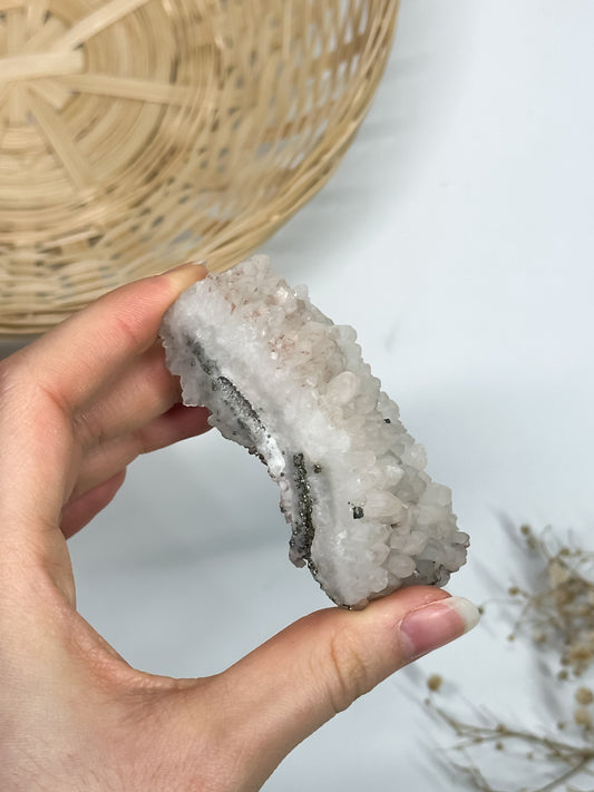Specimen di Quarzo Ialino + Pirite