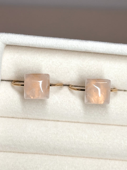 ANELLO IN QUARZO ROSA GOLD (ACCIAIO INOX)