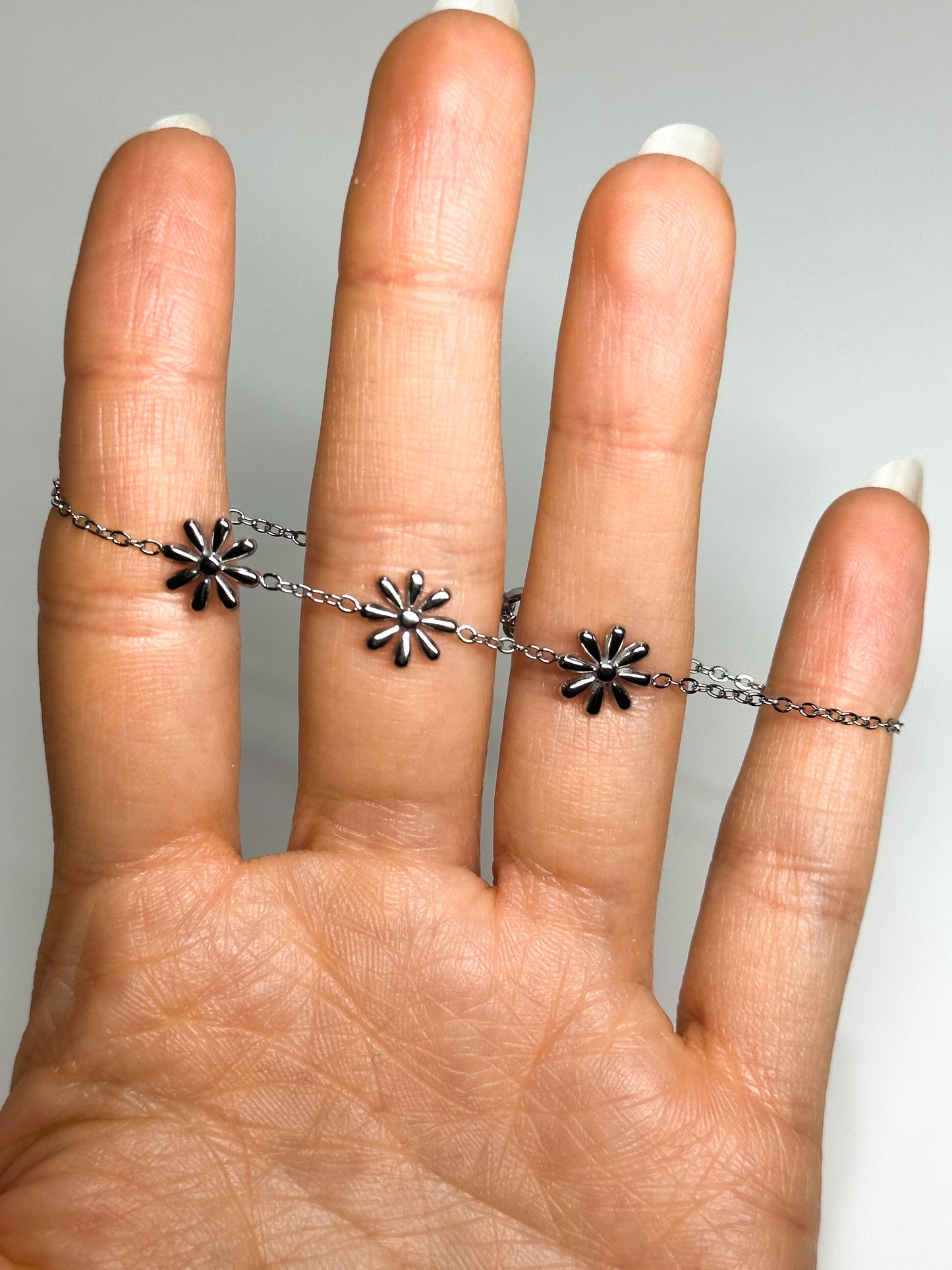 BRACCIALE FIORI (ACCIAIO INOX)
