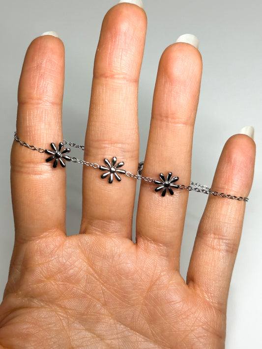 BRACCIALE FIORI (ACCIAIO INOX)