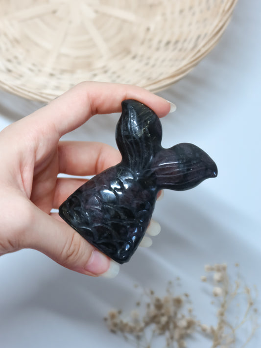 Coda di Sirena di Granato in Arfvedsonite