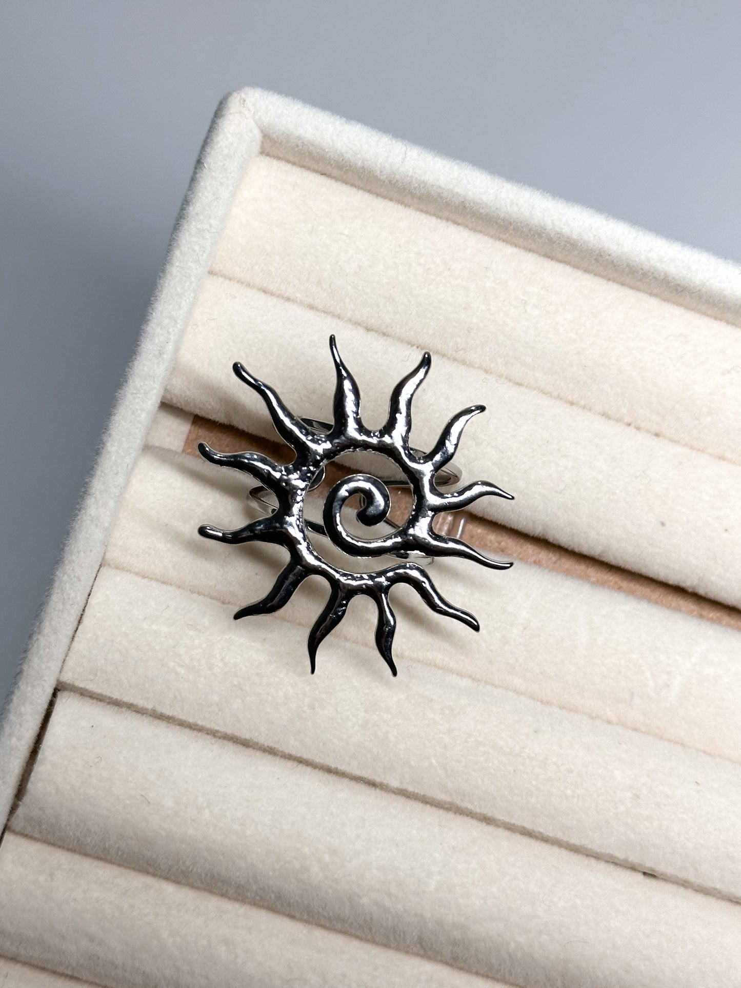 ANELLO SOLE SPIRALE (ACCIAIO INOX)