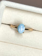 ANELLO IN LARIMAR GOLD (ARGENTO 925)