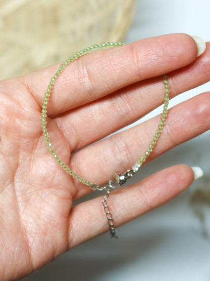 Braccialetto in Peridoto/Olivina (Sfaccettato)