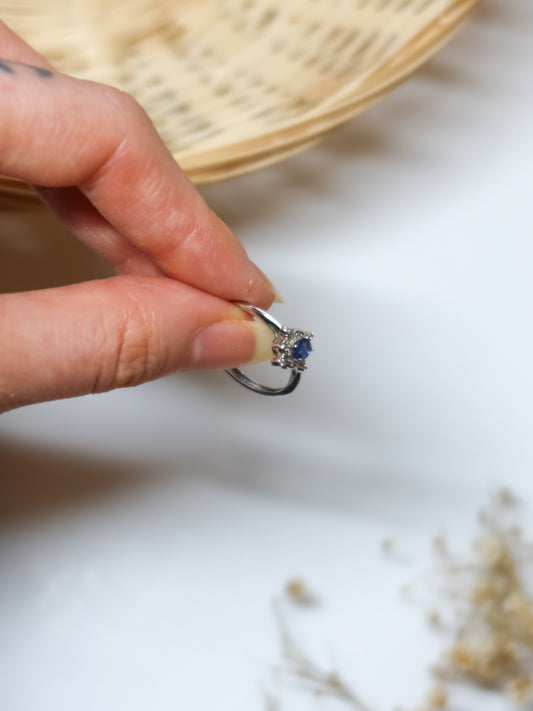 Anello in Zaffiro Blu (Argento 925)